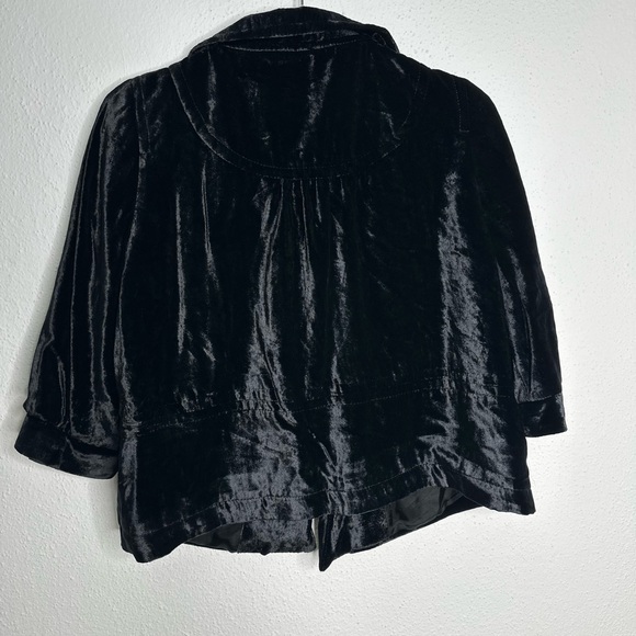 Zara Black Velvet Cape Jacket - Picture 5 of 8